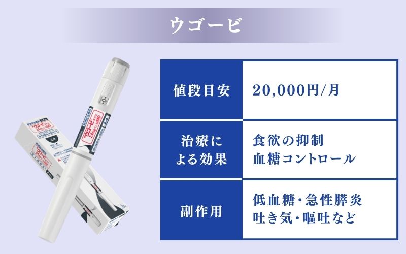 治療による食欲抑制が期待できる【ウゴービ】