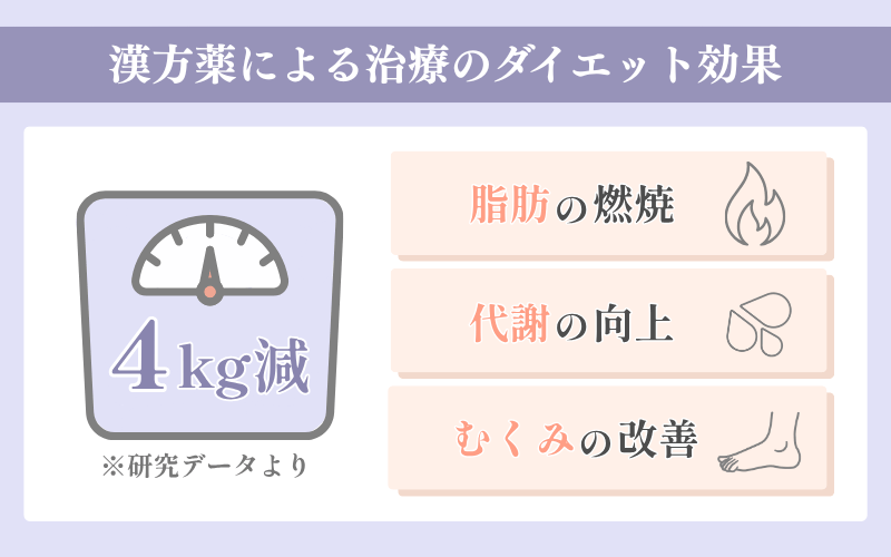 漢方の効果とは?治療で半年で4kg以上のダイエット・減量に成功した人も